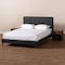 Baxton Studio Maren Dark Grey Queen Size Platform Bed with Two Nightstands 157-9694 - alternate 5